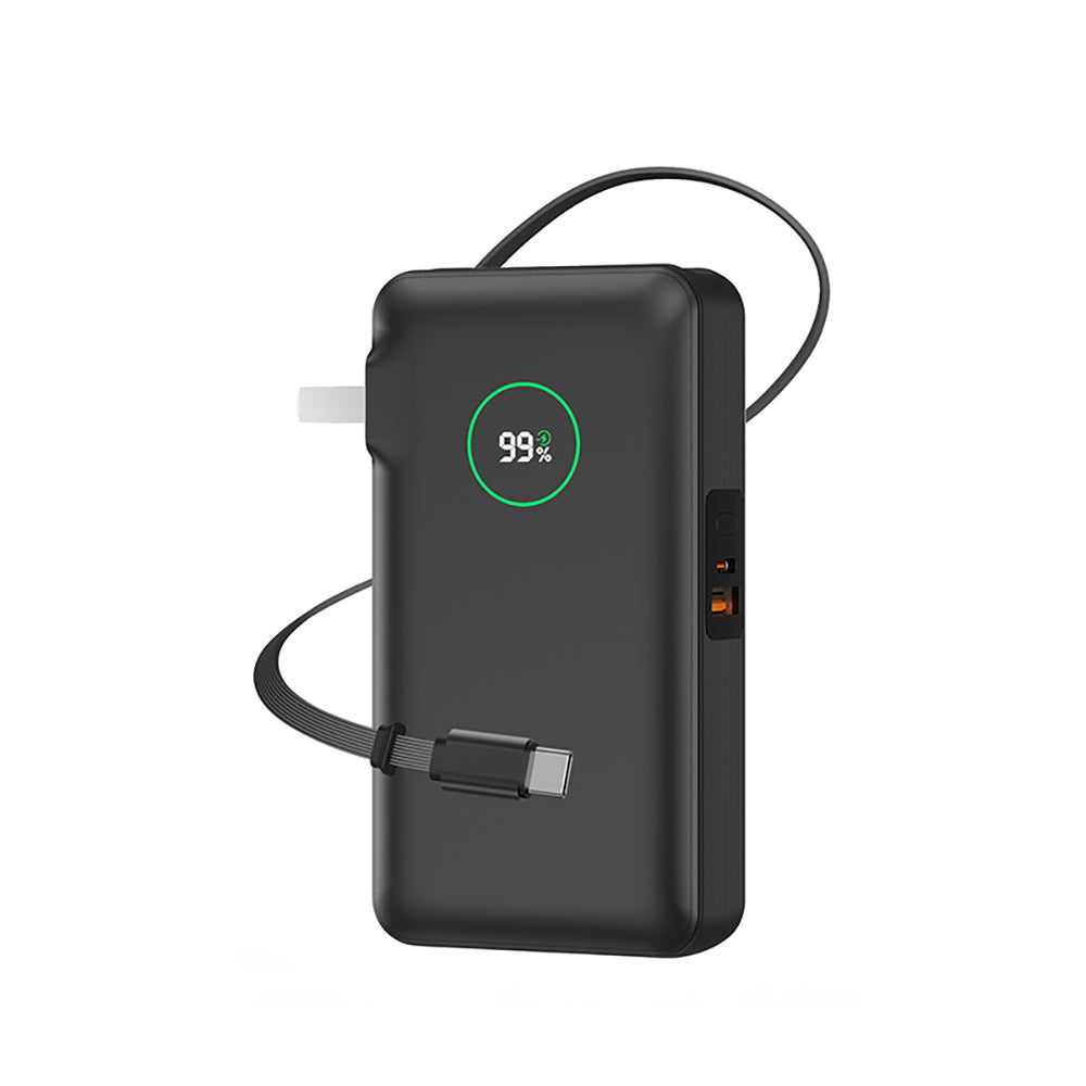 Wiwu Wi-P049 Noble Serisi Type-C Kablolu Dijital LED Göstergeli Powerbank PD 35W 10000mAh Wiwu Wi-P049 Noble Serisi Type-C Kablolu Dijital LED Göstergeli Powerbank PD 35W 10000mAh
